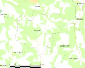 Poziția localității Sérilhac