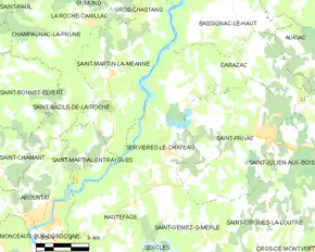 Poziția localității Servières-le-Château