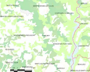 Poziția localității Thalamy