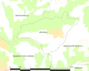 Poziția localității Venarsal