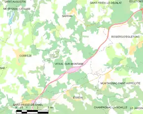 Poziția localității Vitrac-sur-Montane