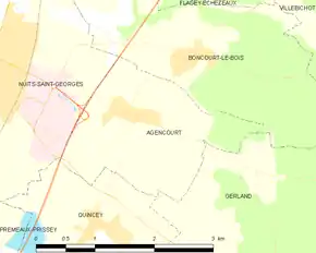 Poziția localității Agencourt