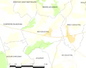 Poziția localității Aisy-sous-Thil