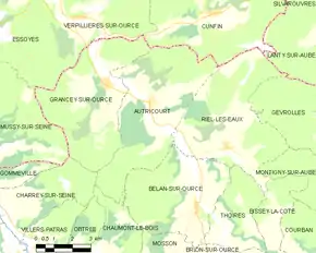 Poziția localității Autricourt