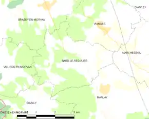 Poziția localității Bard-le-Régulier