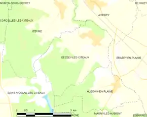 Poziția localității Bessey-lès-Cîteaux