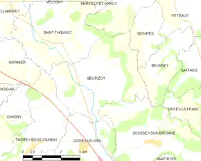 Poziția localității Beurizot