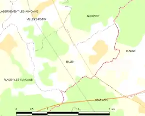 Poziția localității Billey
