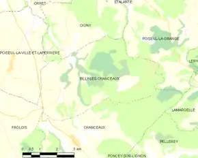 Poziția localității Billy-lès-Chanceaux