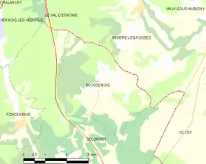 Poziția localității Boussenois