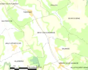 Poziția localității Boux-sous-Salmaise