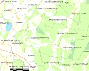 Poziția localității La Bussière-sur-Ouche