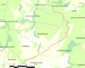 Poziția localității Buxerolles
