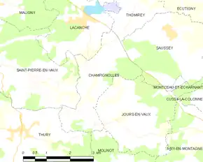 Poziția localității Champignolles