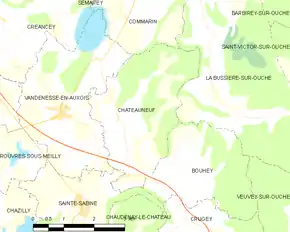 Poziția localității Châteauneuf
