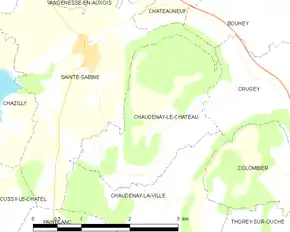 Poziția localității Chaudenay-le-Château