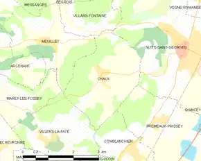 Poziția localității Chaux