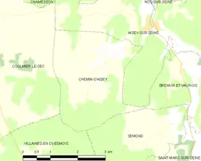 Poziția localității Chemin-d'Aisey