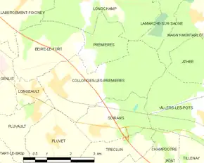Poziția localității Collonges-lès-Premières