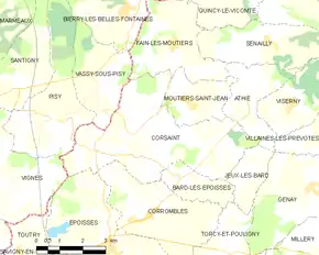 Poziția localității Corsaint