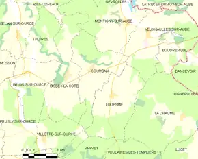 Poziția localității Courban