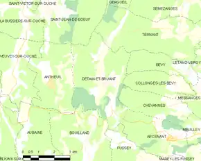 Poziția localității Détain-et-Bruant