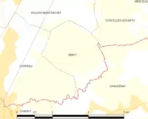 Poziția localității Ébaty