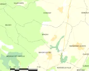 Poziția localității Épagny