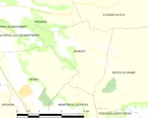 Poziția localității Éringes