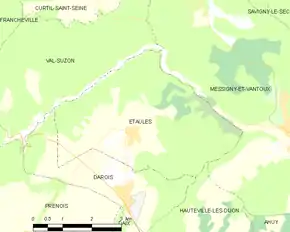 Poziția localității Étaules