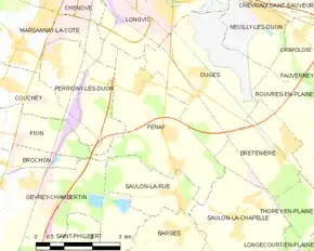 Poziția localității Fénay