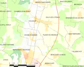 Poziția localității Flagey-Echézeaux