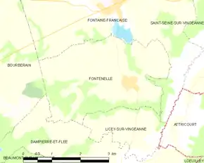 Poziția localității Fontenelle