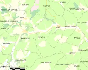 Poziția localității Frénois