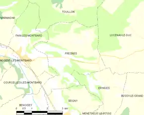 Poziția localității Fresnes