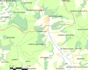 Poziția localității Gomméville