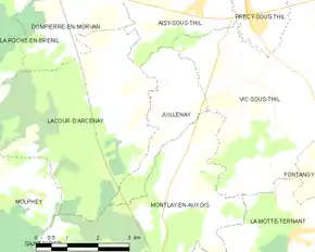Poziția localității Juillenay