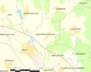 Poziția localității Labergement-Foigney
