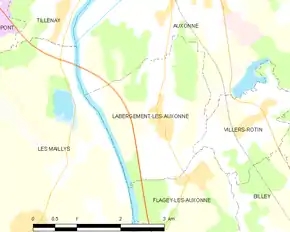 Poziția localității Labergement-lès-Auxonne
