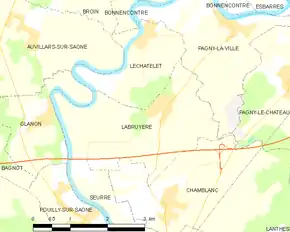 Poziția localității Labruyère