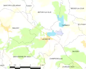 Poziția localității Lacanche