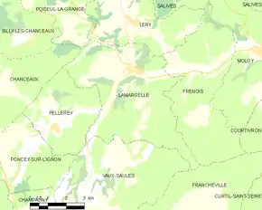 Poziția localității Lamargelle