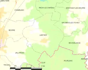 Poziția localității Lanthes
