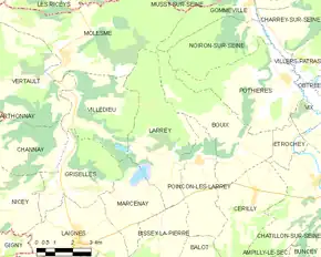 Poziția localității Larrey