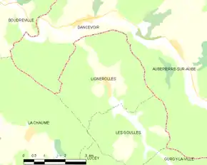 Poziția localității Lignerolles