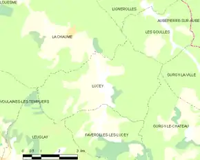 Poziția localității Lucey