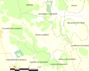 Poziția localității Magny-Lambert