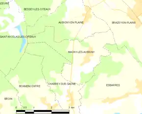 Poziția localității Magny-lès-Aubigny