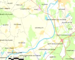 Poziția localității Les Maillys