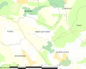 Poziția localității Marey-lès-Fussey